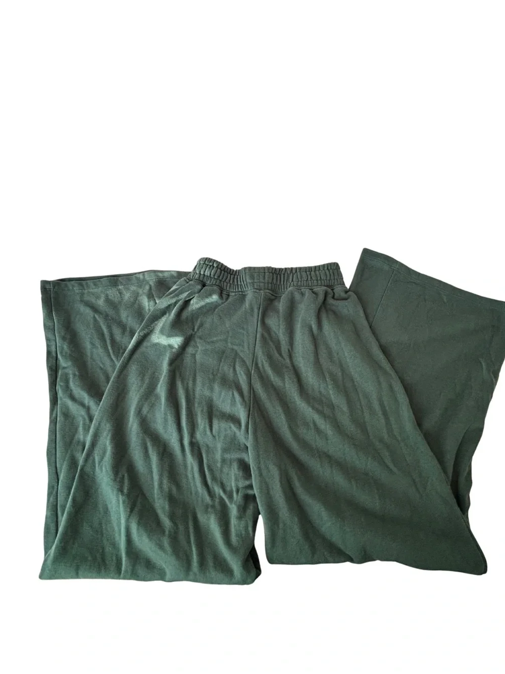 H&M wide leg emerald green sweatpants